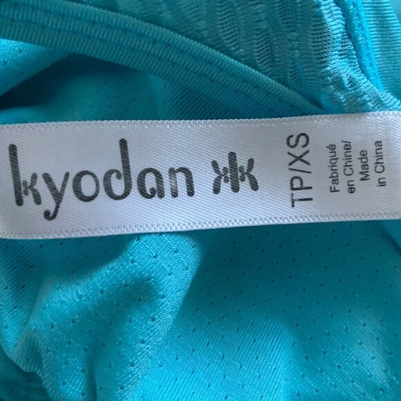 Kyodan Athletic Activewear Gym Yoga Tank Top Bra Shelf Turquoise XS Blue 60N - Picture 9 of 10